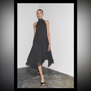 Zara ZW Collection halter polka dot dress